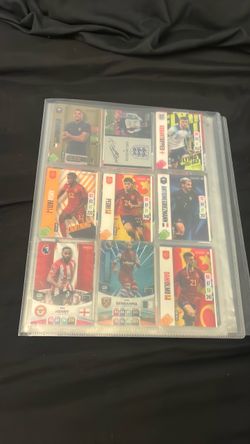 Soccer cards with binder