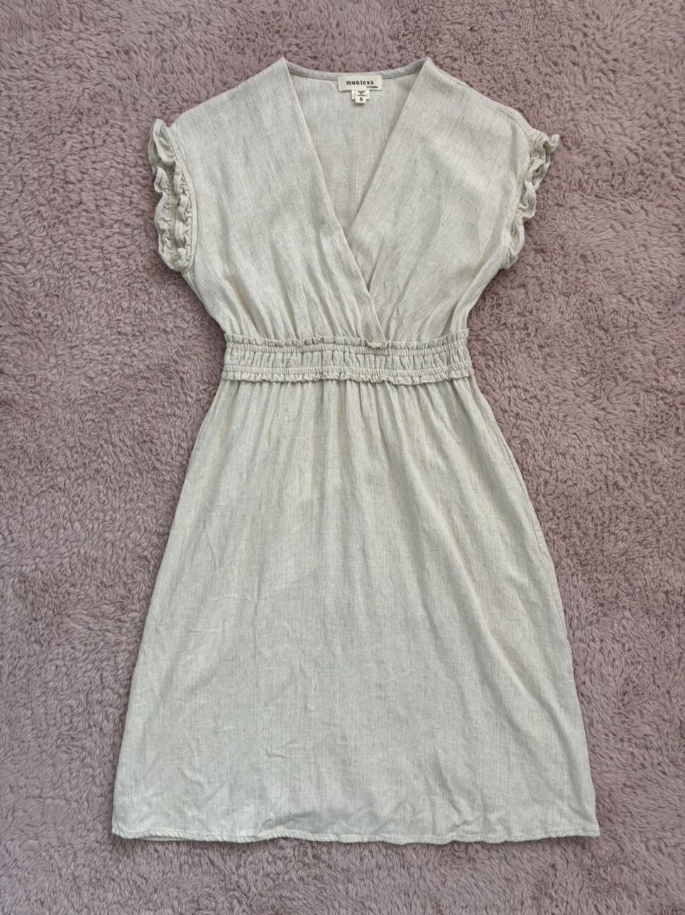 Beige Linen Dress