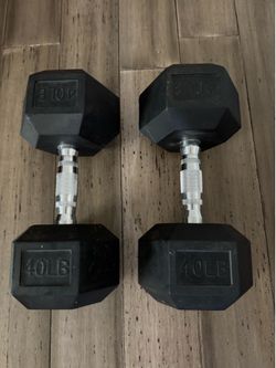 Set of 40 pound dumbbells