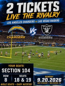 CHARGERS VS RAIDERS 9/20 @ SOFI