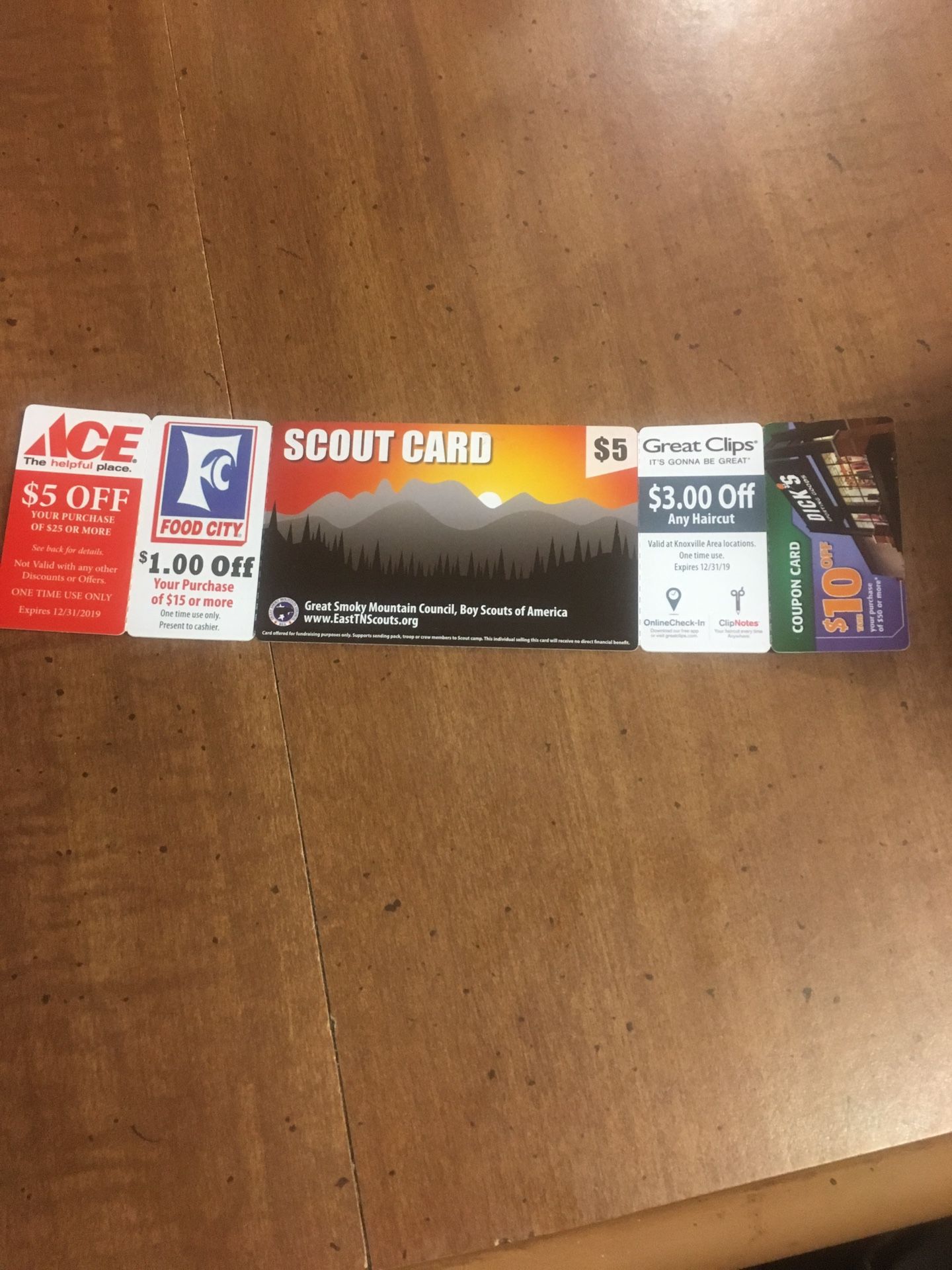 Scout/Discount Cards