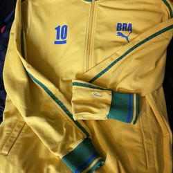 Puma Vintage Brasil Brazil Track Jacket Soccer Fútbol Futebol Size Medium 