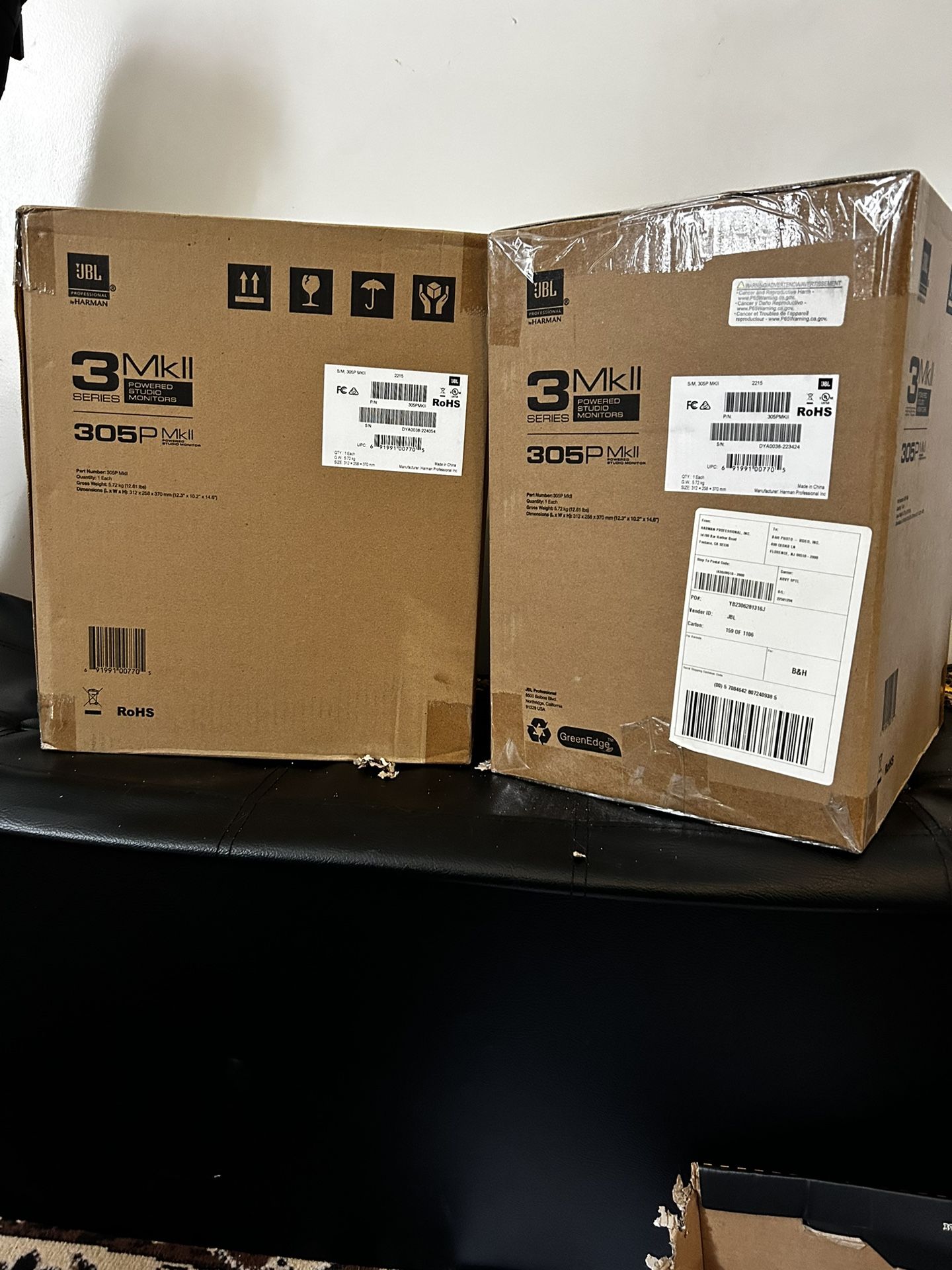 JBL MKII 3 Series Powered Studio Monitors (pair of speakers)