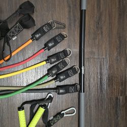 Resistance Bands with Bar and handle - 50lbs to 100lbs