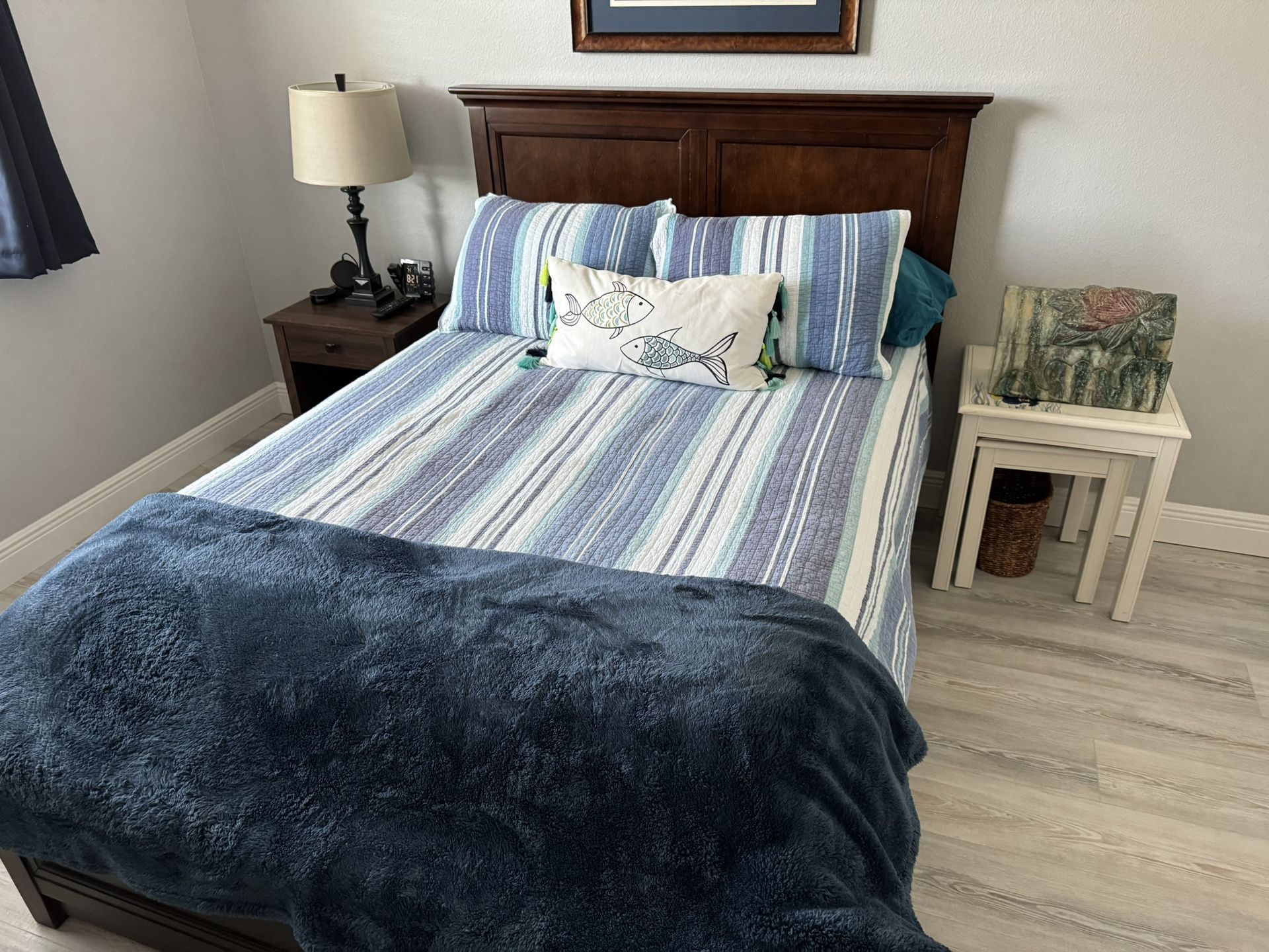 Wooden Bedroom With Mattress