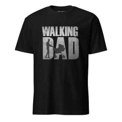 The Walking Daddy T-Shirt, Funny Stroller Design, Black or White Cotton Casual Tee
