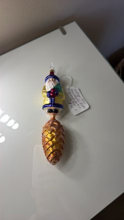 Christopher Radko Santa Pinecone Christmas Ornament