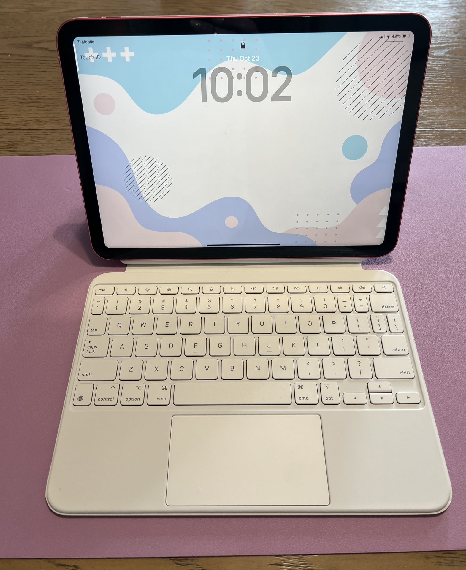 Apple Magic Keyboard Folio for iPad 10th Gen (10.9”) - White - Excellent Condition