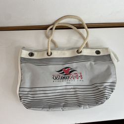 VTG Disney Cruise Lines Castaway Club Canvas Beach Tote