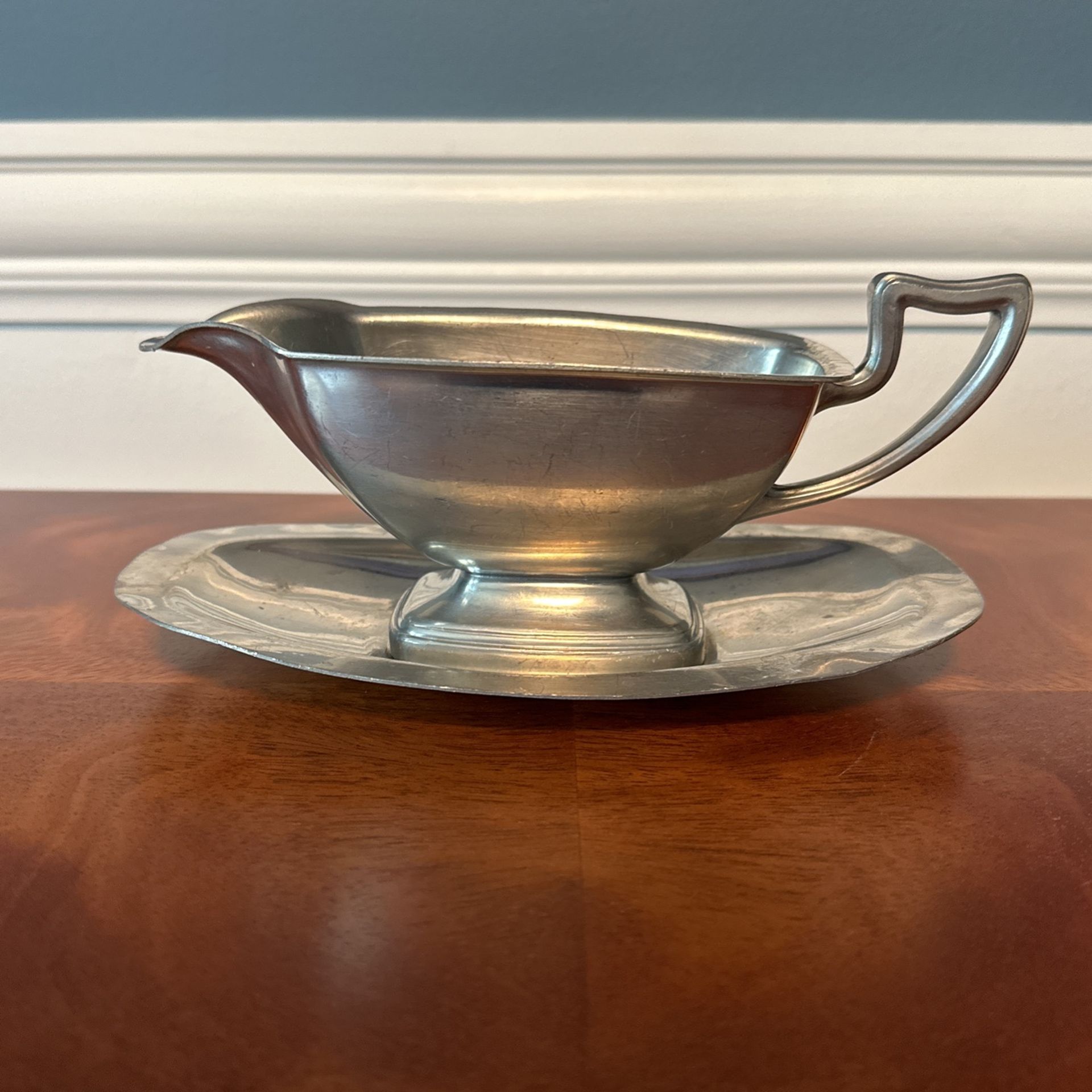 Royal M.M. & Co. SOLID PEWTER Gravy Boat/dish