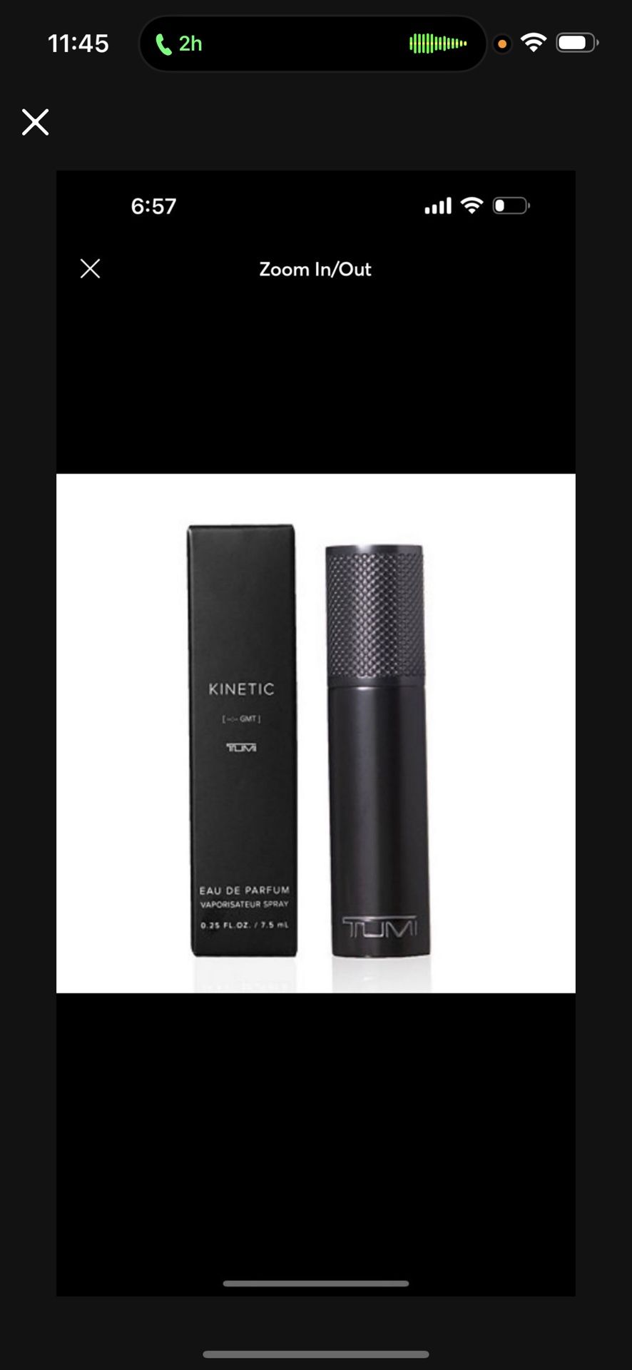 New Tumi Kenetic 7.5ml Fragrance in a box