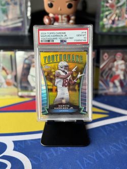 Marvin Harrison Jr 2024 Topps Chrome Youthquake-Yellow Refractor /75 #Y4 POP 2!!