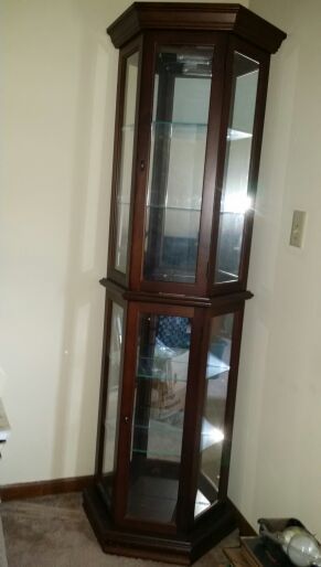 wooden light up cherry chiro cabinet for sale in richmond, ky - offerup