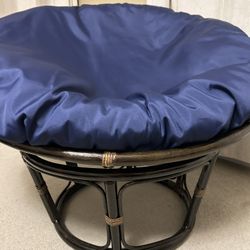 Papasan Chair - Rattan Frame & Cushion With Removable Cover