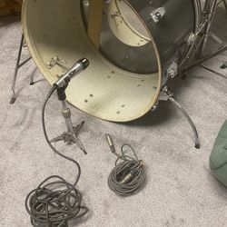 Vintage Shure Mic, Mini Stand and Extension