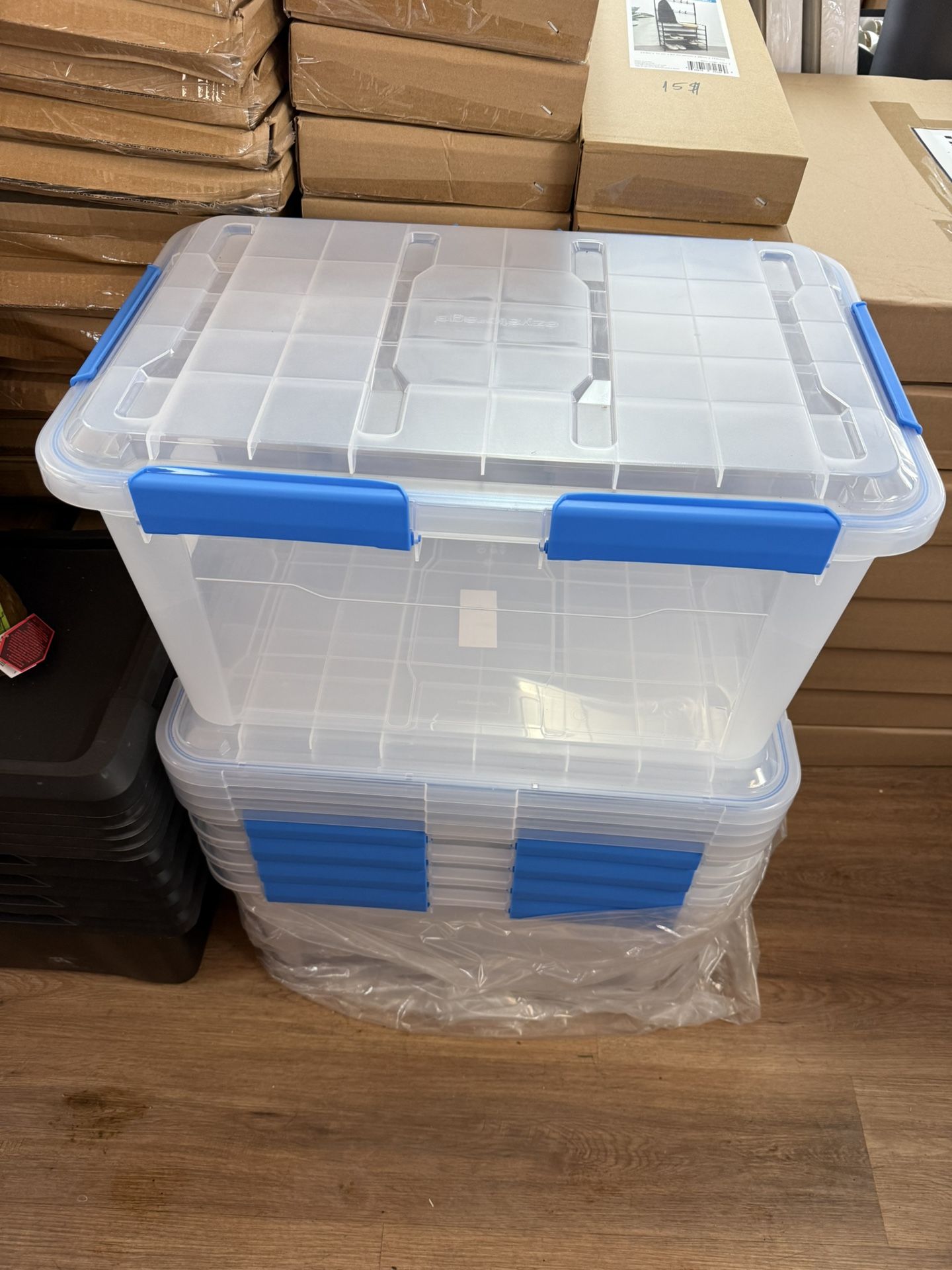 Ezy Storage 75L/79.3QT Clear Waterproof Storage Container.