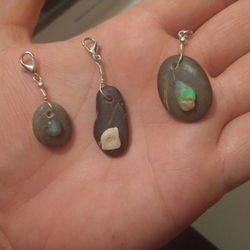 labradorite and opal pendants 