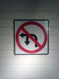 Street sign no left