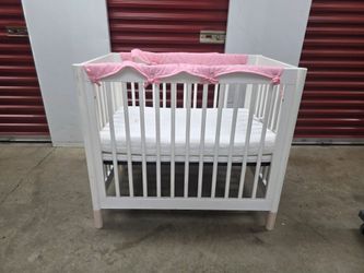 Babyletto Gelato 4-in-1 Convertible Mini Crib with Mattress & Rail Pads