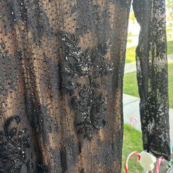 Beautiful black dress with sheer lace