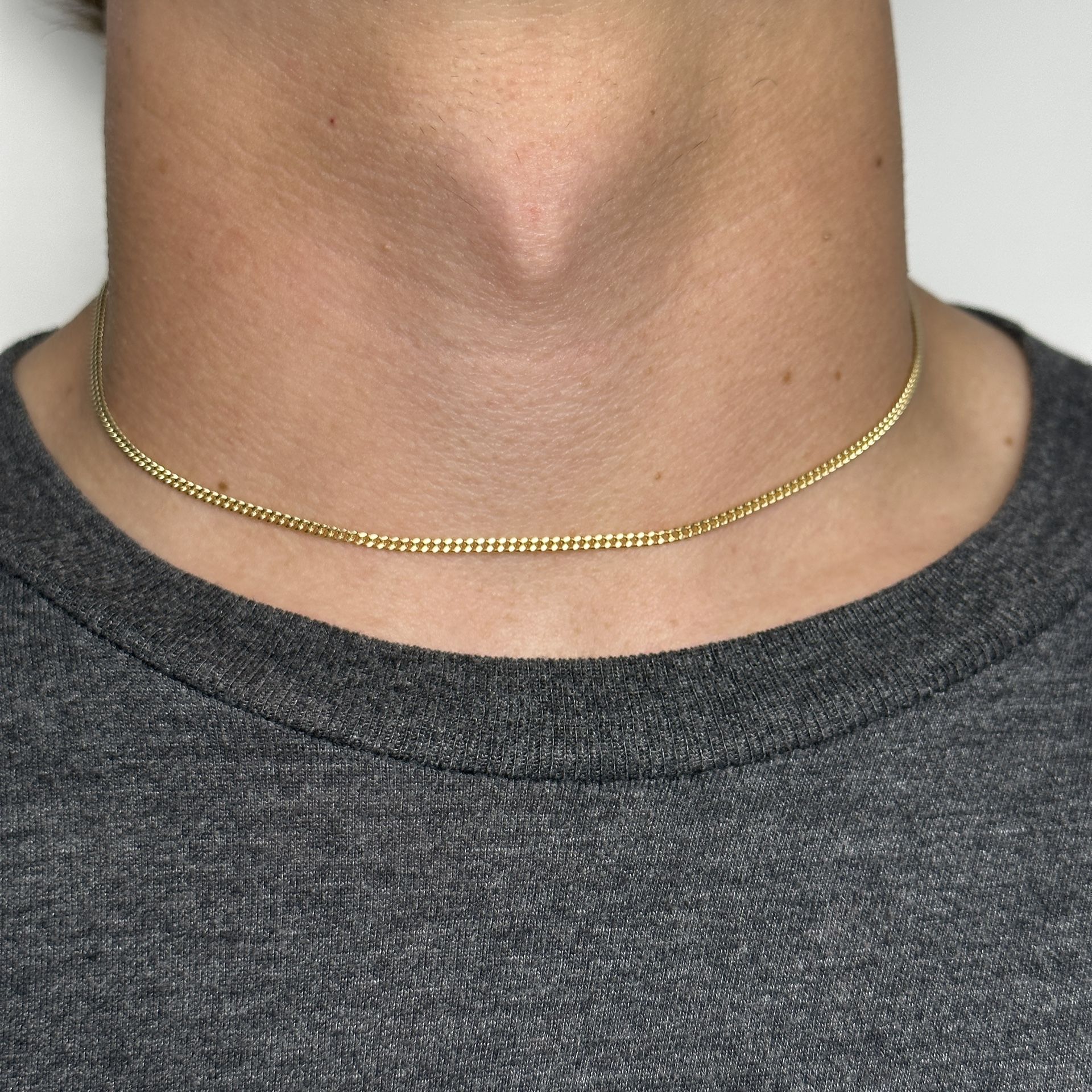 Gold Chain 14k Gold Vermeil Miami Cuban Link Chain 2mm 16 Inches
