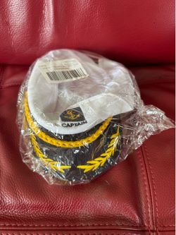 New Captain Yacht Boat Hat Adjustable White Black Gold