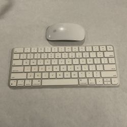 Apple Magic Keyboard A2450 White/Silver & Magic Mouse White