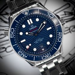 Omega Seamaster Diver 300M Blue Complete Set Mint Condition 