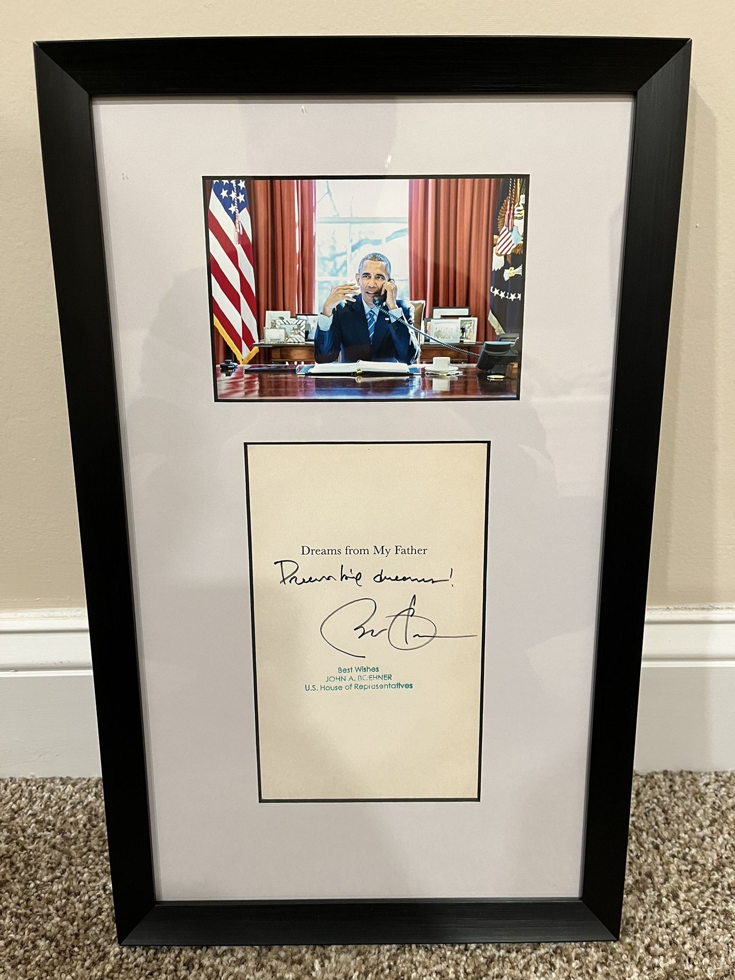 President Barack Obama SIGNED page