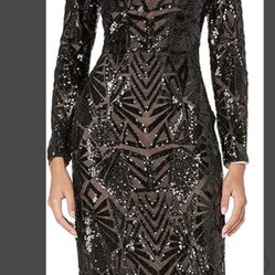 beautiful sequin black dress brand new with tags  $40