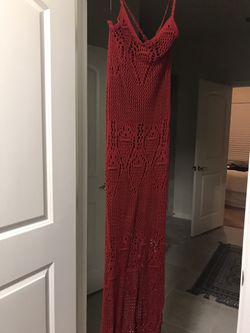 Forever 21 Red Lace Maxi
