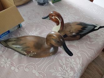 Hand carved duck decoys
