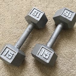 15 lbs dumbbells