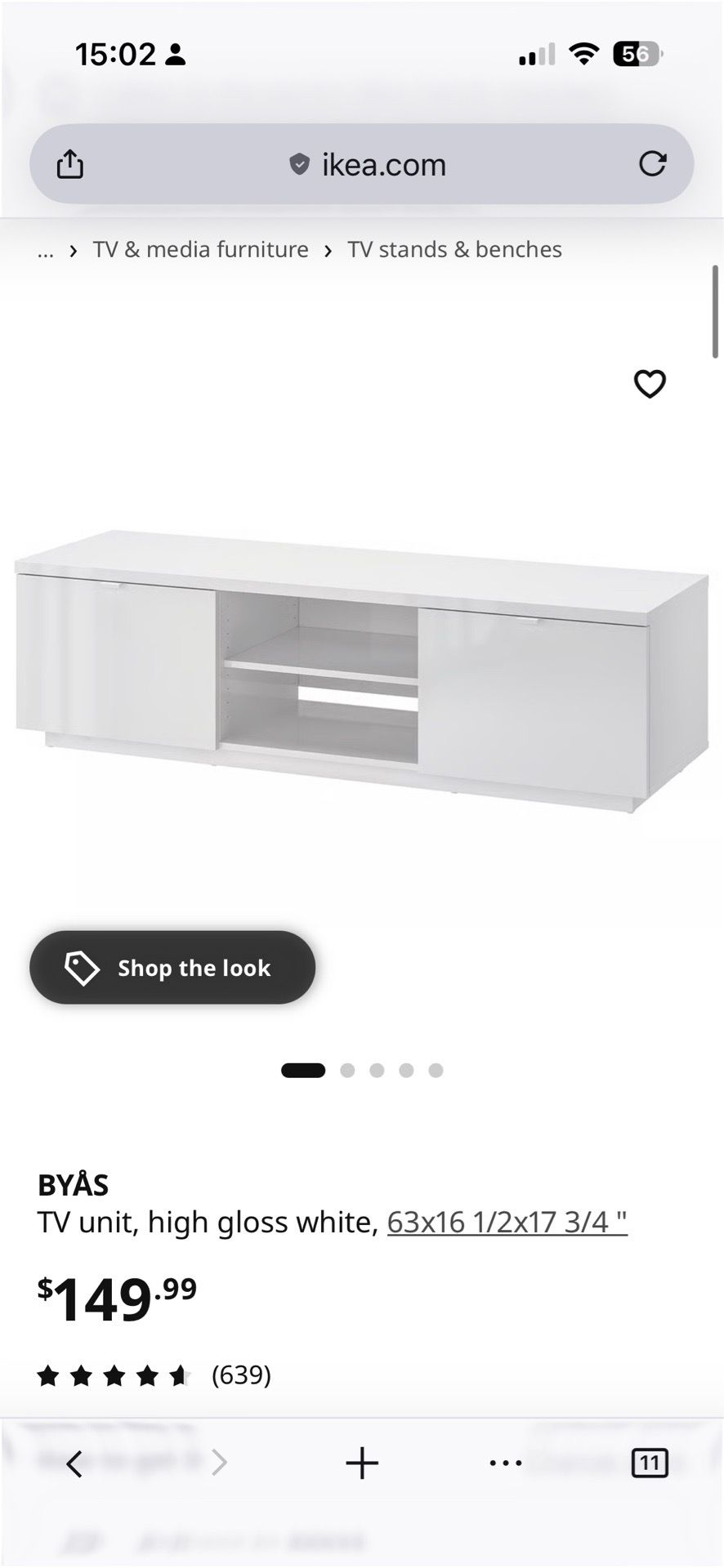 White Ikea Tv Stand