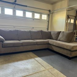 Free Delivery- Brown L Shape Couch