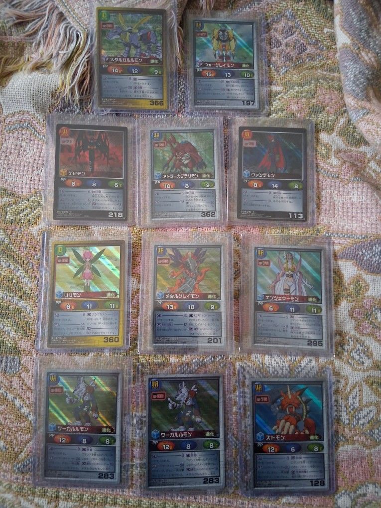 Rare 1999 Japanese  Holo Digimon E Read Cards 