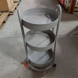 Target Brand 3-Tier Round Rolling Cart 32"H 15" Diameter NEW in Box
