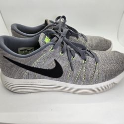 Nike LunarEpic Flyknit Shoes Mens 9.5 Grey Running Athletic Workout Gym Sneakers