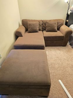 Loveseat Chaise With Storage Ottoman