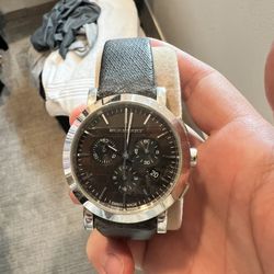 Burberry Stainless Steel 40mm Chronograph Quartz Brown Calfskin Watch  BU1776