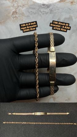 14k and 10k gold bracelets