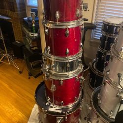 Precision Percusion Maple Drum Shell Pack and Chrome Snare