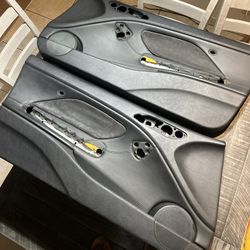 E46 M3 Nappa Black Door Cards 