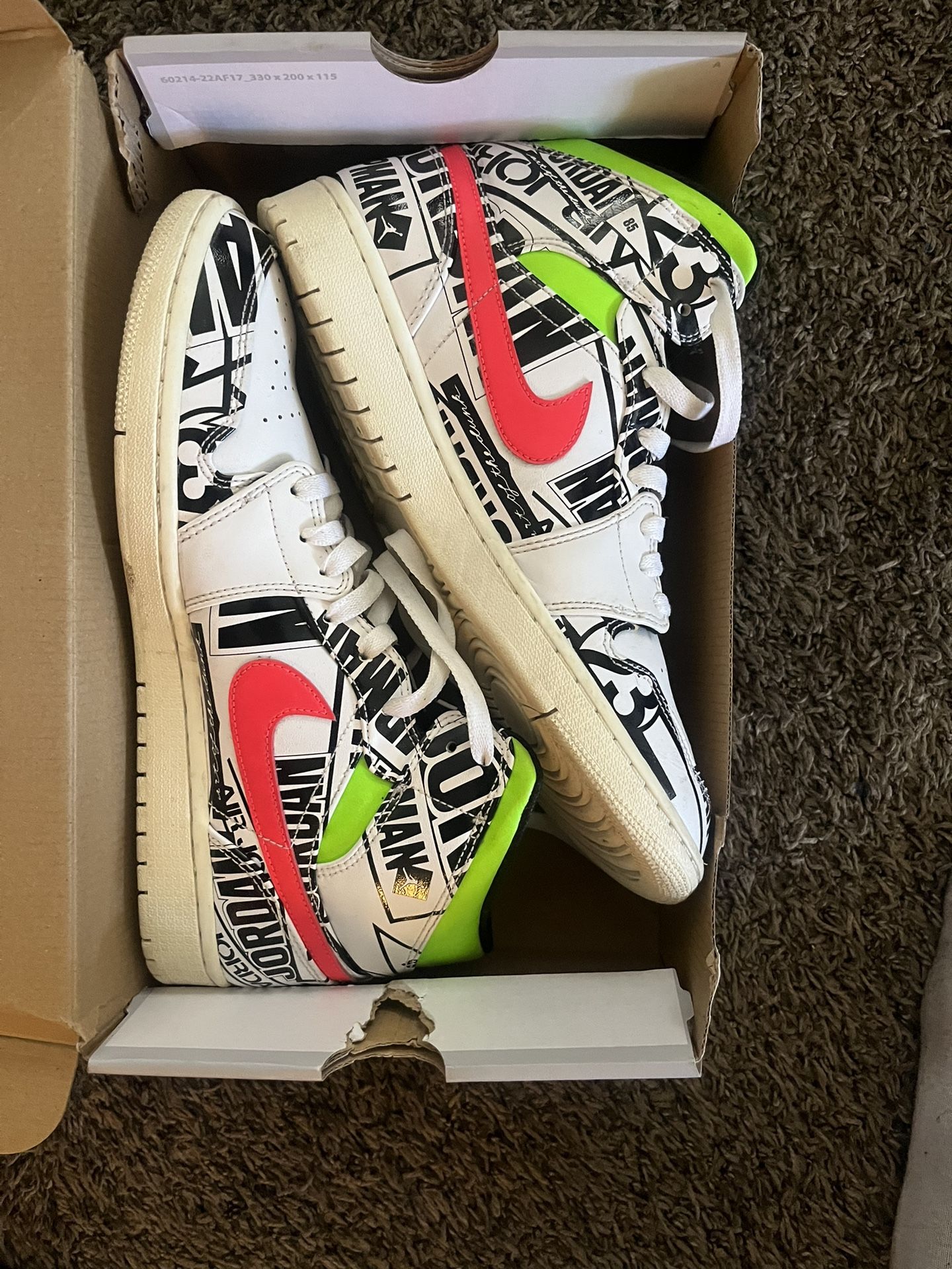 Jordan 1 Mid All Over Logos