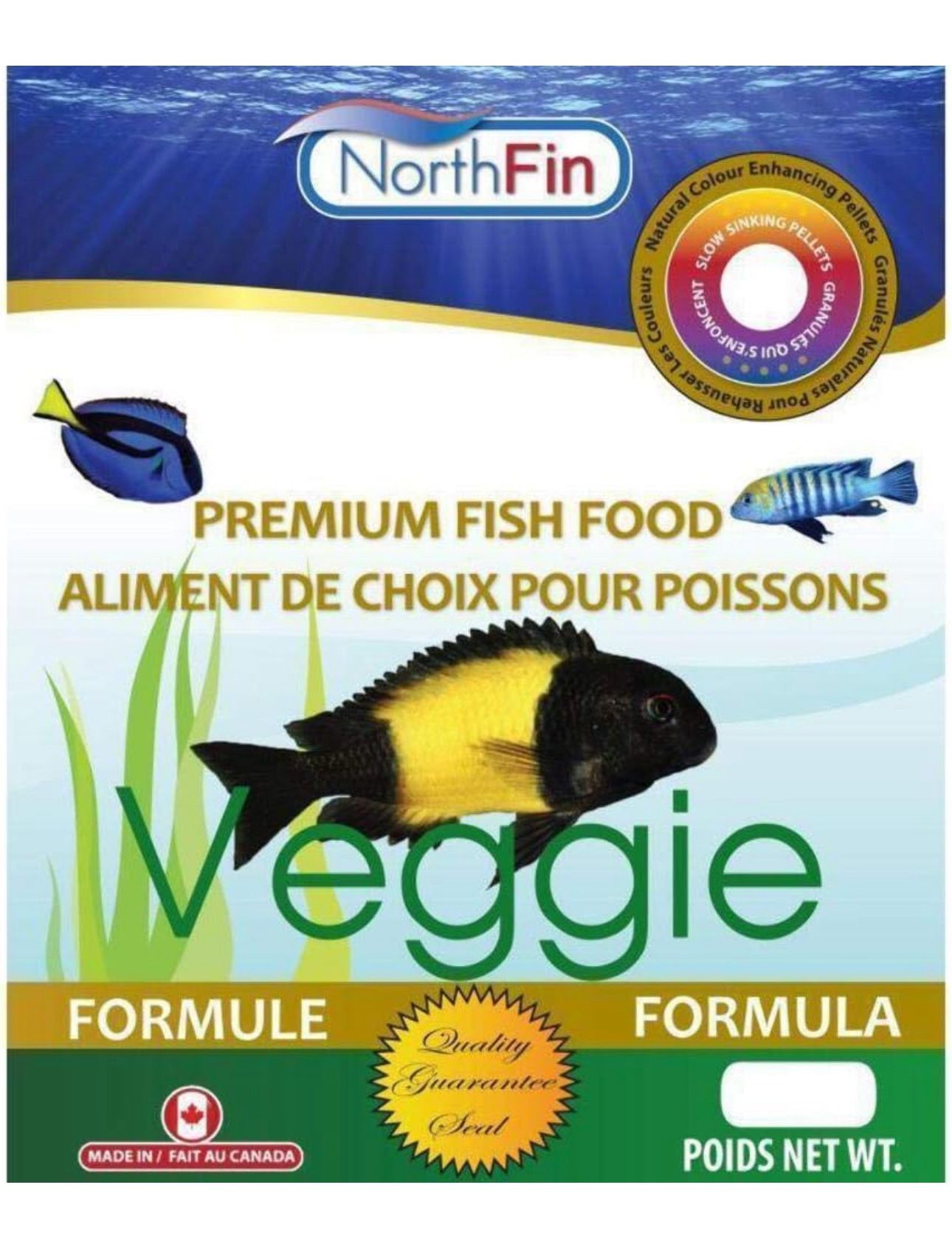 Northfin Fish Food Krill & Veggie Formula Slow Sinking Pellets (3mm 250g)