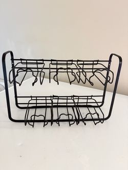 2-Tier Black Wire  Tea bag holder