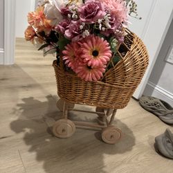 Wicker Baby  Stroller 