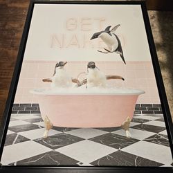 Wall Art Pinguin in Tub