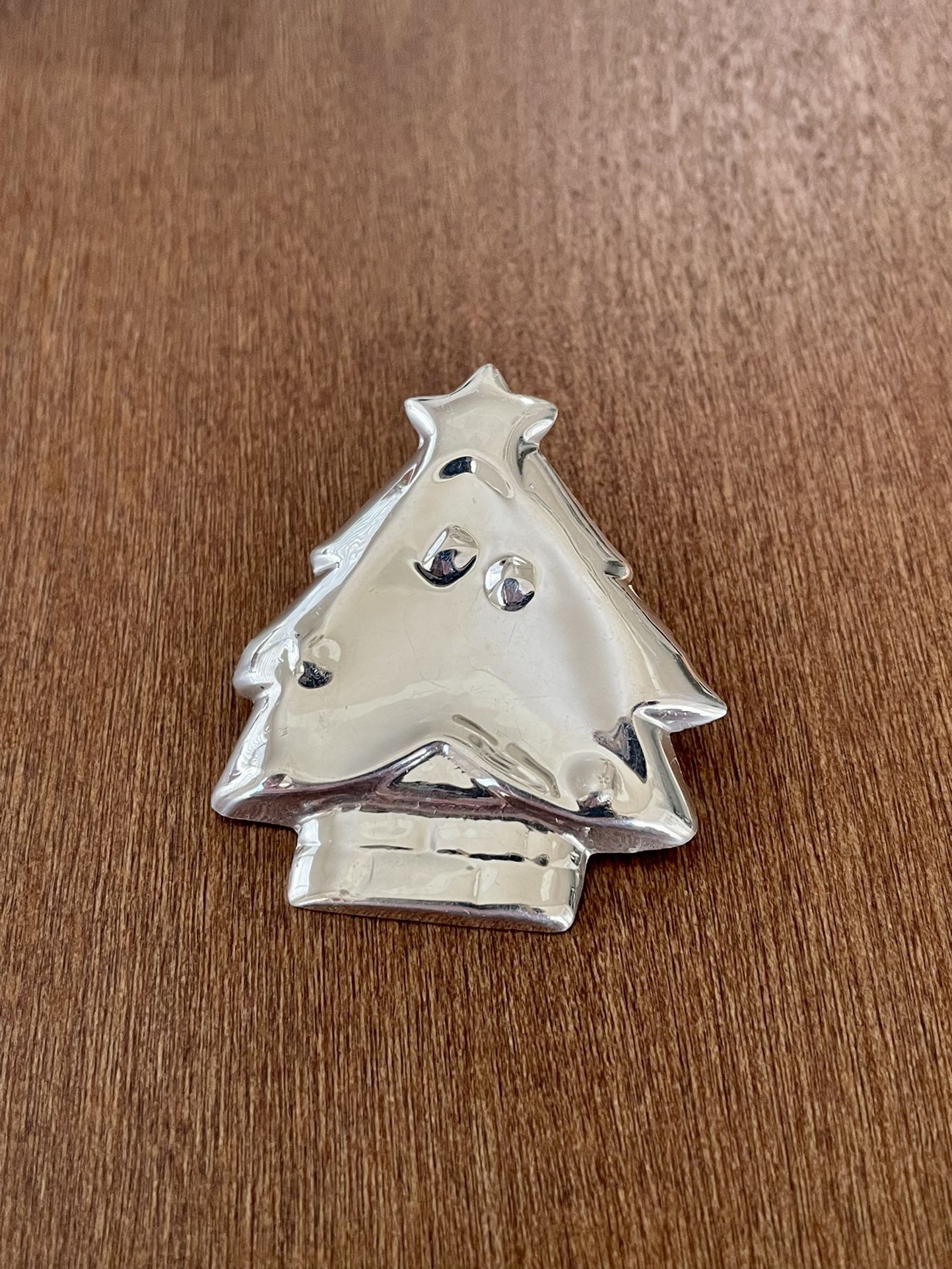 925 Sterling Silver  Christmas Tree Pin Pendant 