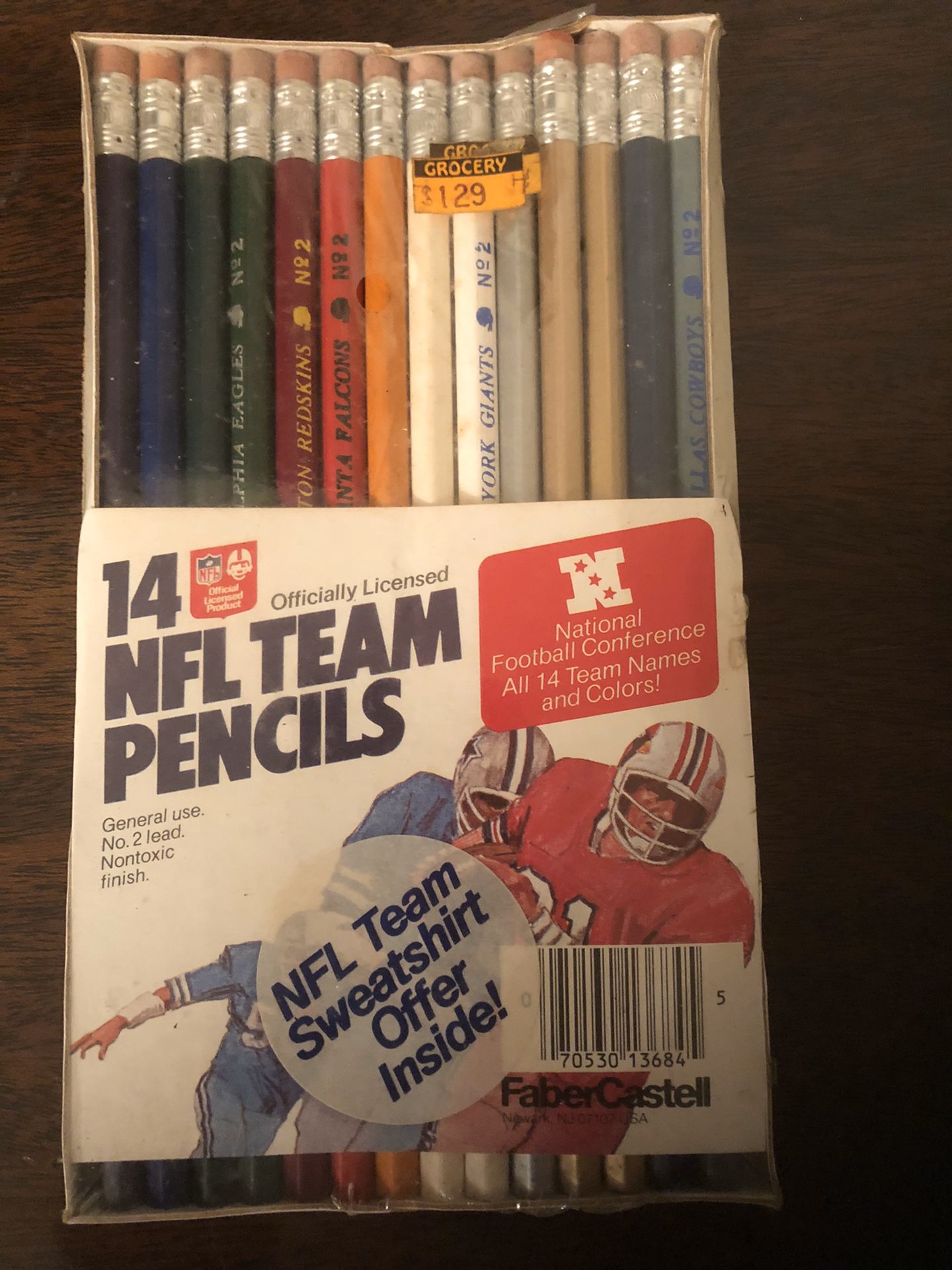 Vintage NFL Team Pencils